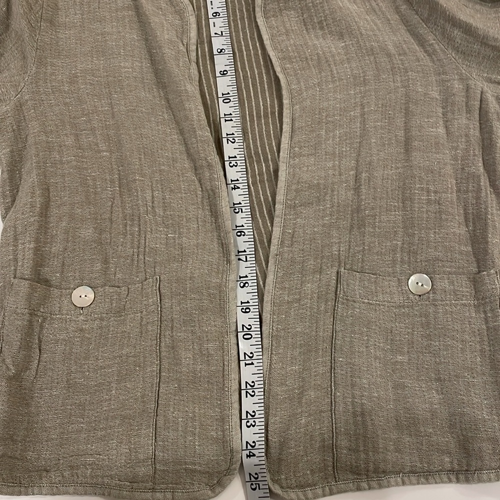 Adrienne Vittadini linen blend unstructured jacket size medium - Picture 6 of 9